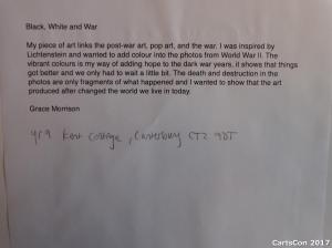 Grace Morrison - Black, White, War - Explanation